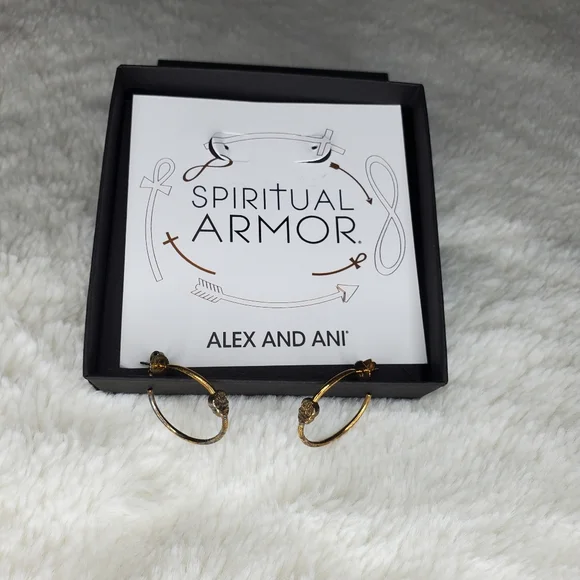 ❤ALEX AND ANI❤ - Sugar Skull Earrings - Gold and Silver - Picture 5 of 5